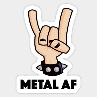 Metal AF Devil Horns Sticker